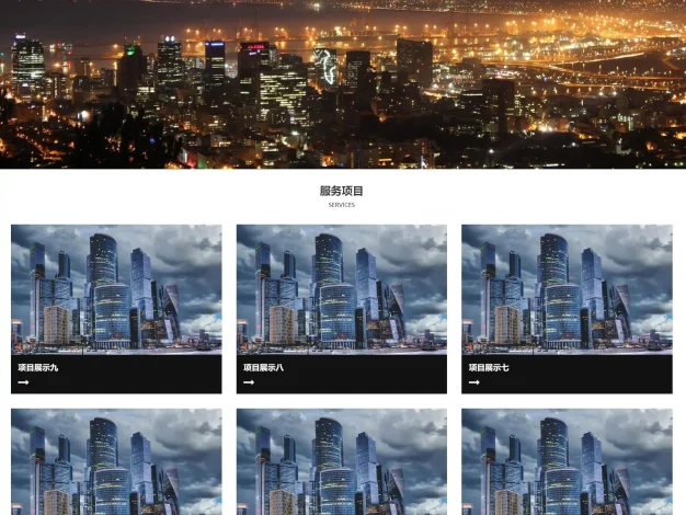 商务服务类网站模板 商业管理网站源码下载